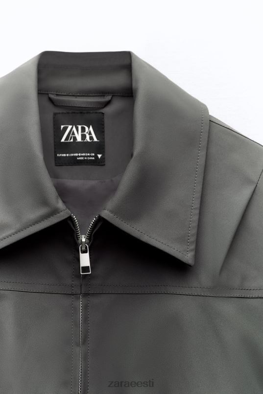 Zara vetthülgav sirge lõikega bomber jope naised tumehall Riietus 42F0H64