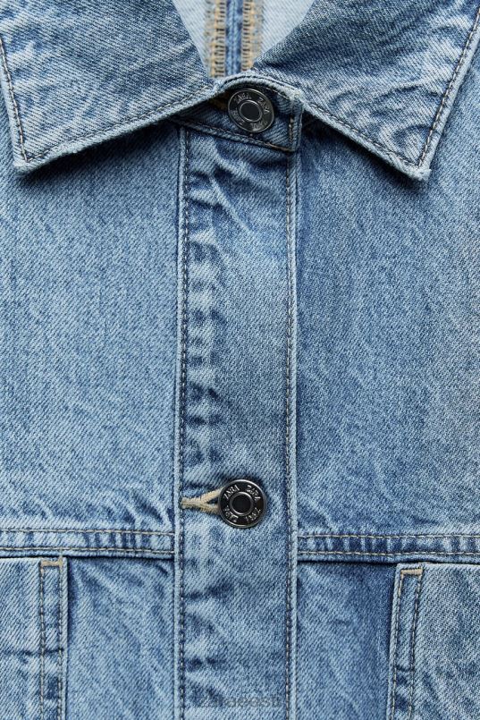 Zara z1975 ülisuur teksajakk naised keskmine sinine Riietus 42F0H30