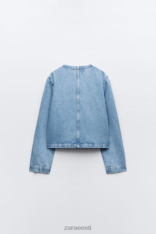 Zara z1975 nööpidega teksajakk naised keskmine sinine Riietus 42F0H93