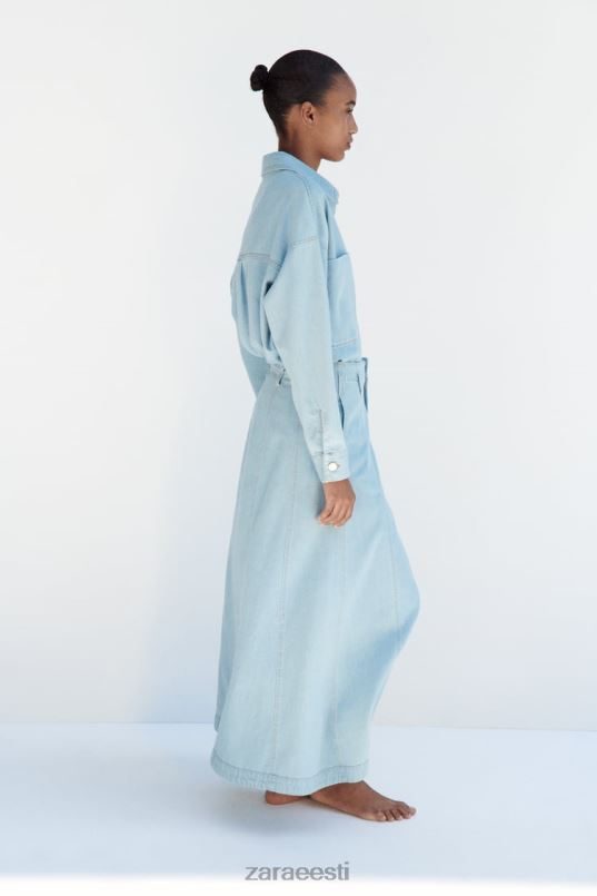 Zara z1975 teksajakk naised keskmine sinine Riietus 42F0H129