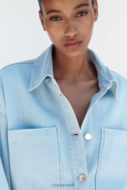 Zara z1975 teksajakk naised keskmine sinine Riietus 42F0H129