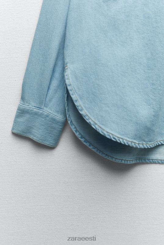 Zara z1975 teksajakk naised keskmine sinine Riietus 42F0H129