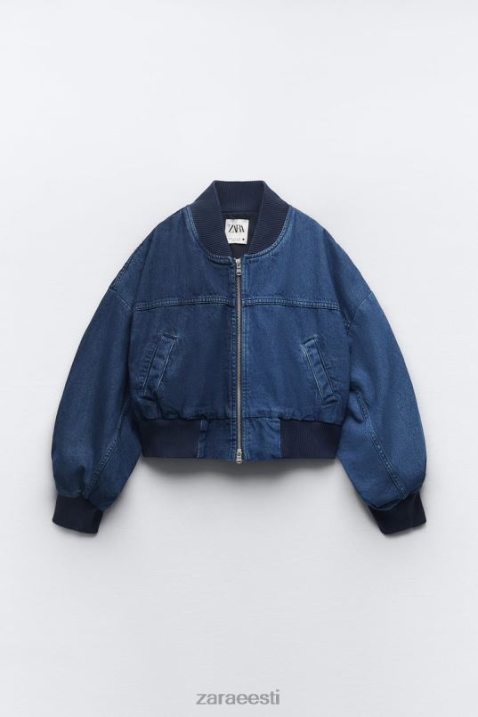 Zara zw kontrastne teksapommitaja naised sinine Riietus 42F0H35