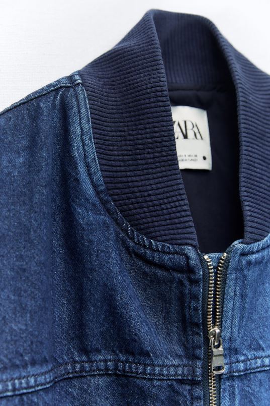 Zara zw kontrastne teksapommitaja naised sinine Riietus 42F0H35