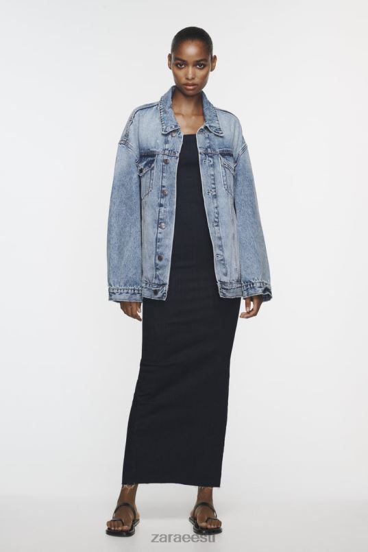 Zara zw ülisuur teksajakk naised tuhmunud sinine Riietus 42F0H38