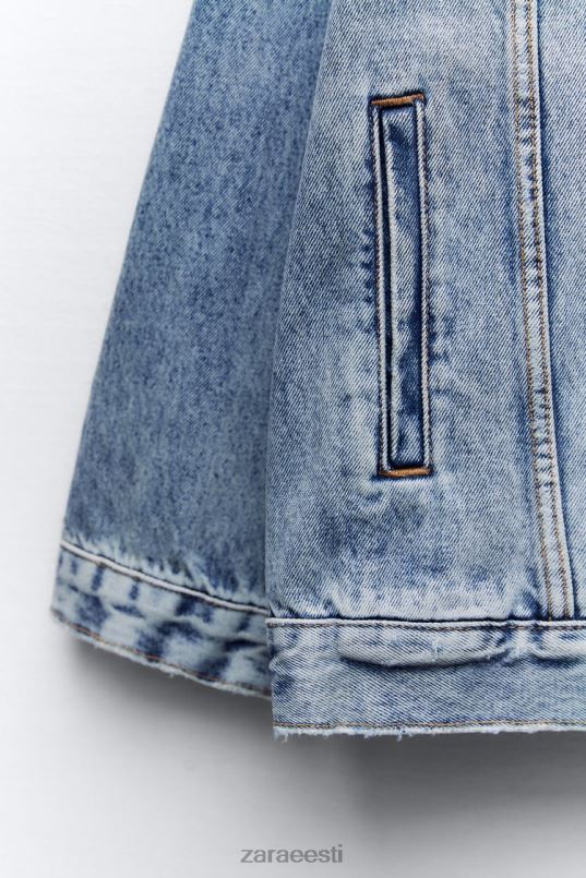 Zara zw ülisuur teksajakk naised tuhmunud sinine Riietus 42F0H38