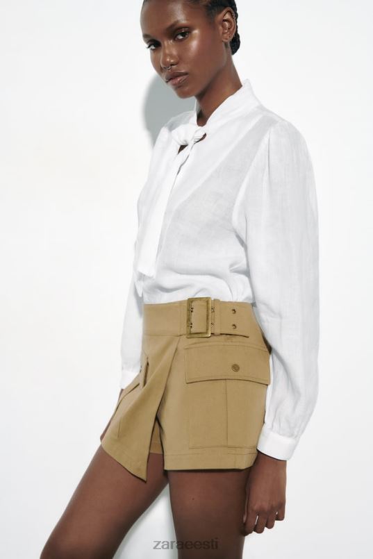 Zara 100% linane vibusärk naised valge Riietus 42F0H457