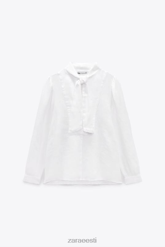 Zara 100% linane vibusärk naised valge Riietus 42F0H457