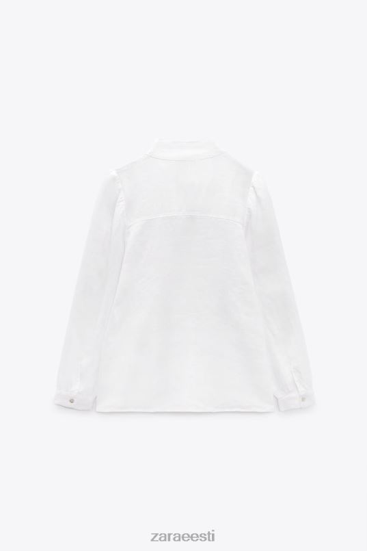 Zara 100% linane vibusärk naised valge Riietus 42F0H457