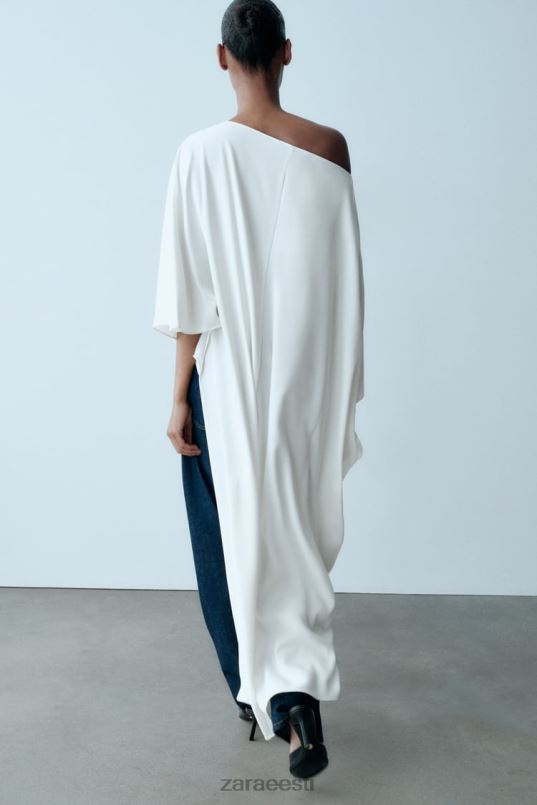 Zara asümmeetriline keep pluus naised ekru Riietus 42F0H301