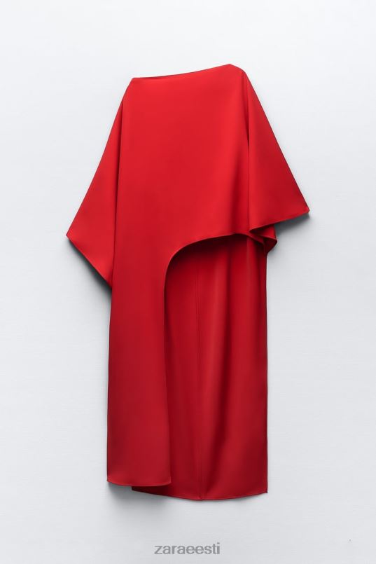 Zara asümmeetriline keep pluus naised erepunane Riietus 42F0H306
