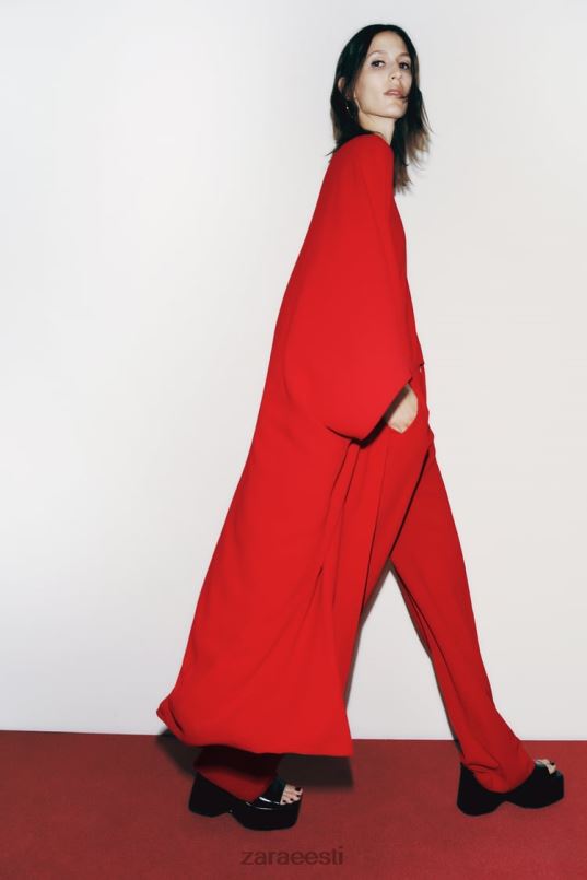 Zara asümmeetriline keep pluus naised erepunane Riietus 42F0H306