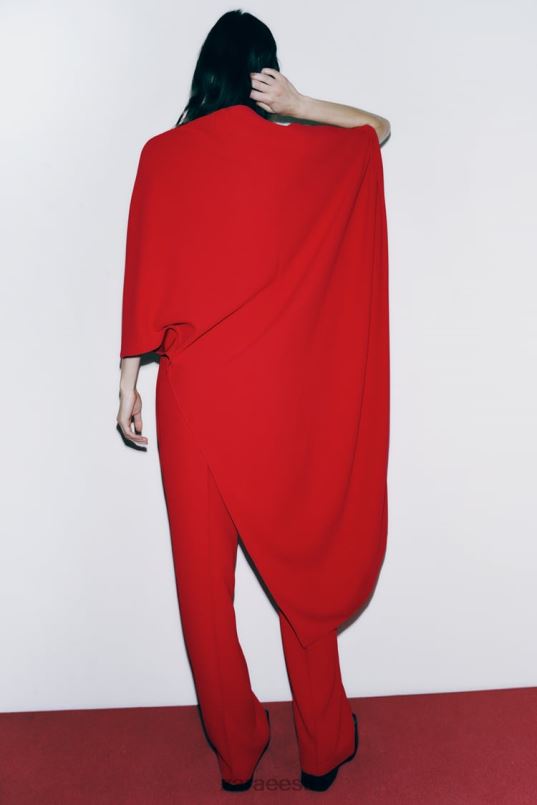 Zara asümmeetriline keep pluus naised erepunane Riietus 42F0H306