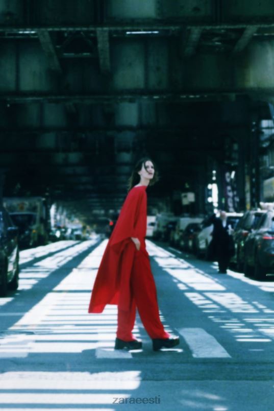 Zara asümmeetriline keep pluus naised erepunane Riietus 42F0H306