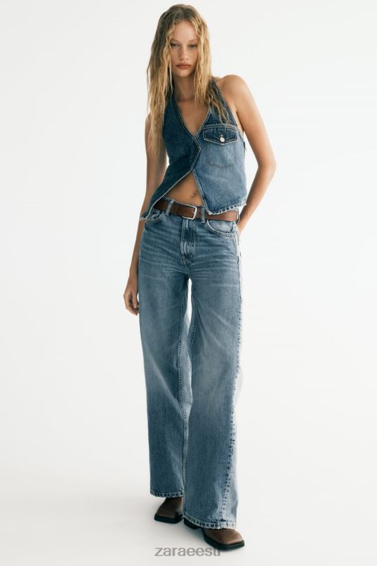 Zara asümmeetriline trf teksatopp naised ainult üks Riietus 42F0H330