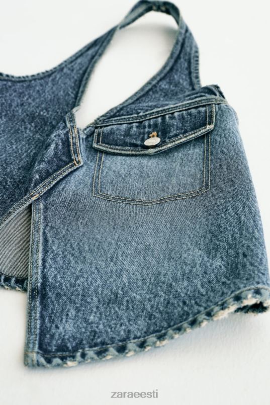 Zara asümmeetriline trf teksatopp naised ainult üks Riietus 42F0H330