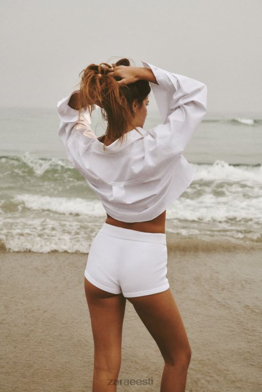 Zara crop poplin särk naised valge Riietus 42F0H414