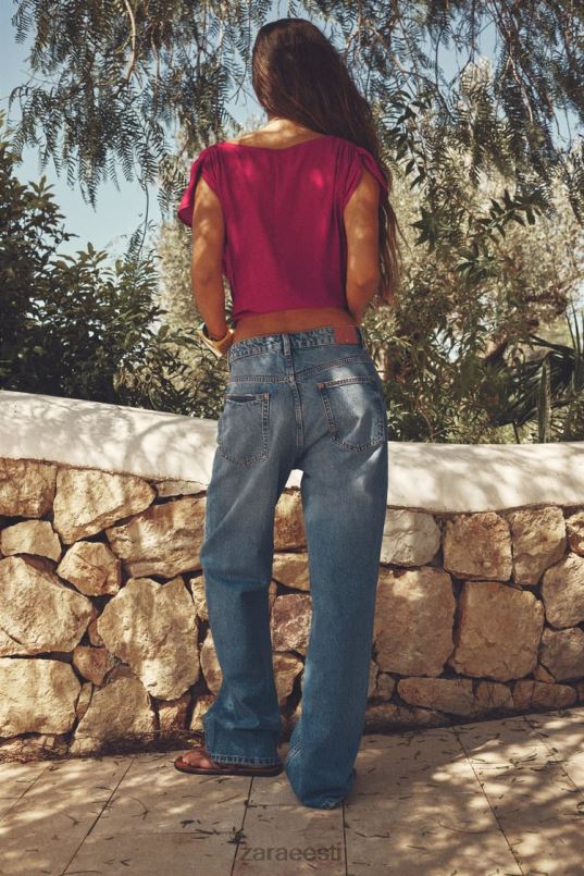 Zara drapeeritud top naised vaarikas Riietus 42F0H403