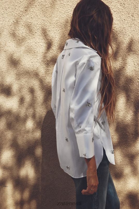 Zara ehe poplin särk naised valge Riietus 42F0H302