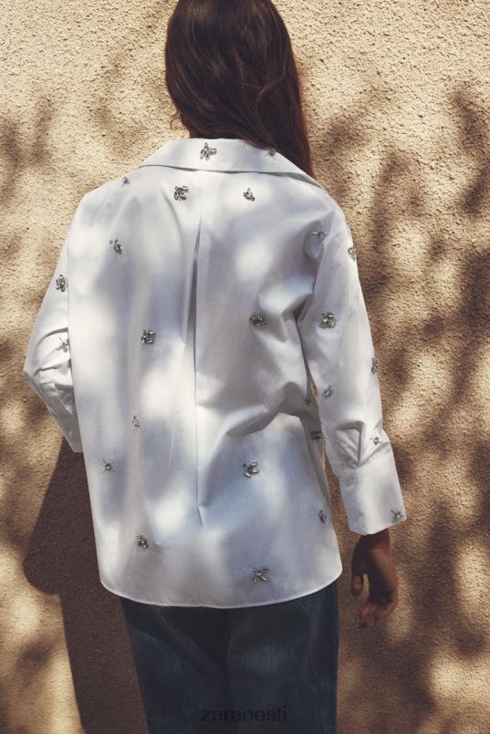 Zara ehe poplin särk naised valge Riietus 42F0H302