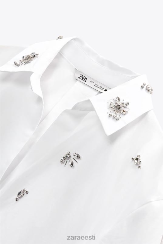 Zara ehe poplin särk naised valge Riietus 42F0H302