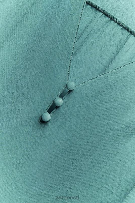 Zara kogunenud voolav ülisuur pluus naised sinine/teras Riietus 42F0H454