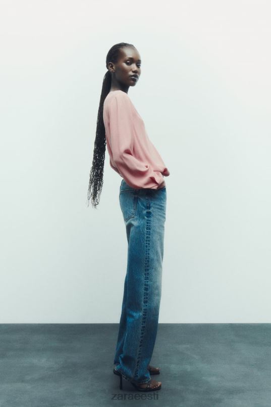 Zara kuldsete nööpidega pluus naised roosa Riietus 42F0H441