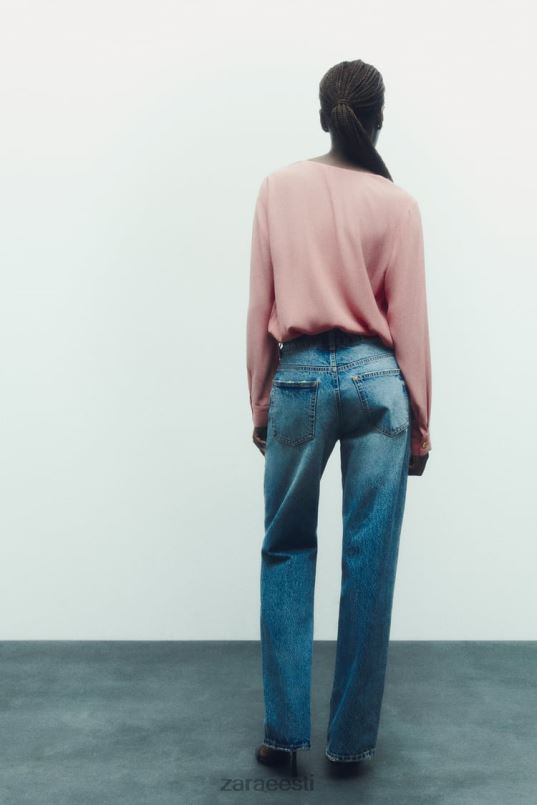 Zara kuldsete nööpidega pluus naised roosa Riietus 42F0H441