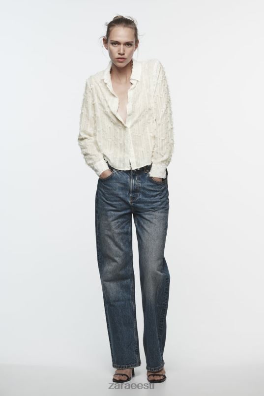 Zara kulunud särk naised valge Riietus 42F0H437