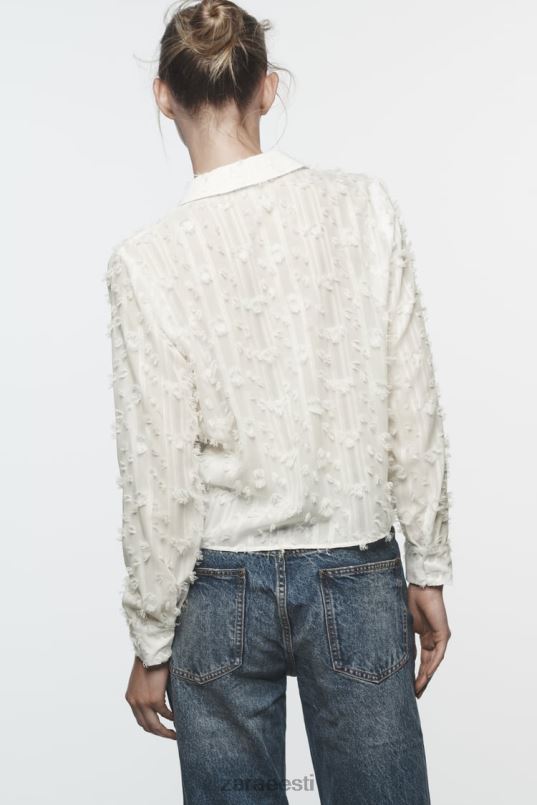 Zara kulunud särk naised valge Riietus 42F0H437