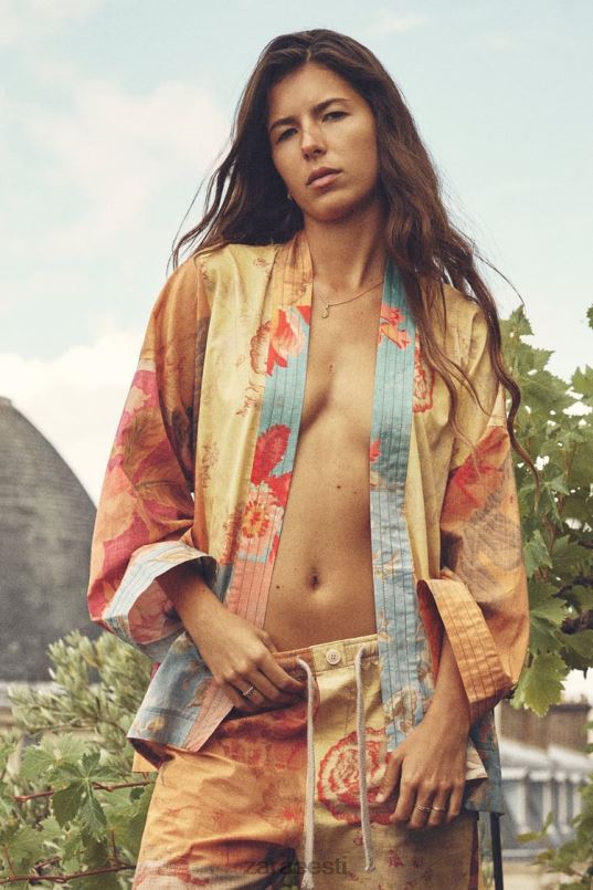 Zara lapitehnikas trükiga pluus naised mitmevärviline Riietus 42F0H449