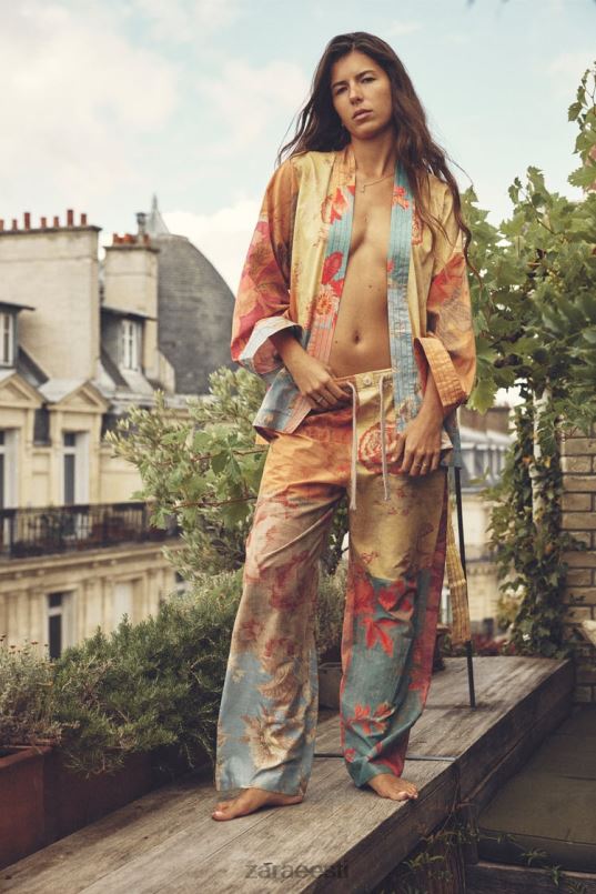 Zara lapitehnikas trükiga pluus naised mitmevärviline Riietus 42F0H449