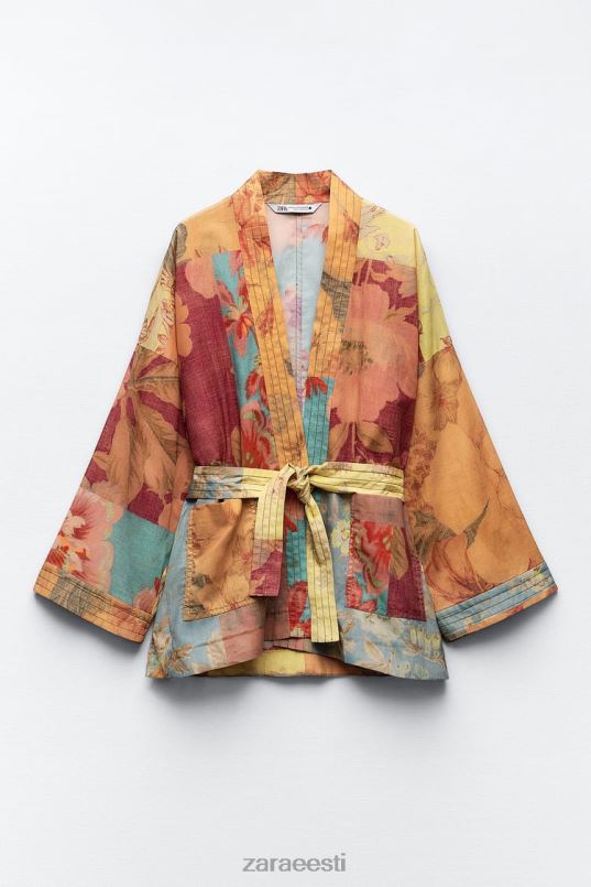 Zara lapitehnikas trükiga pluus naised mitmevärviline Riietus 42F0H449