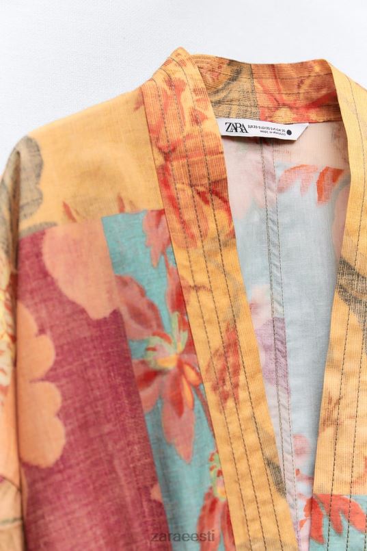 Zara lapitehnikas trükiga pluus naised mitmevärviline Riietus 42F0H449