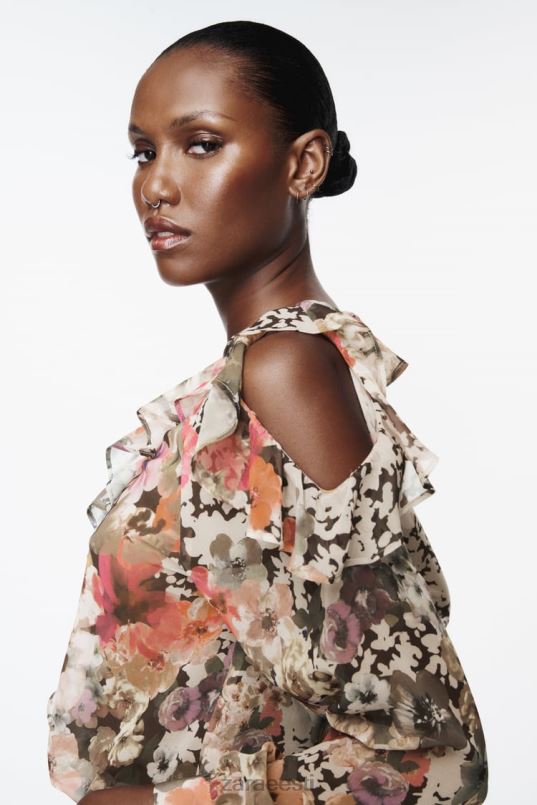 Zara lillemustriga särk naised mitmevärviline Riietus 42F0H404