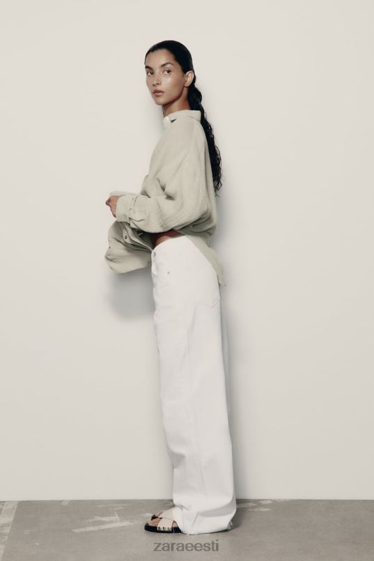 Zara ülisuur linane särk naised heleroheline Riietus 42F0H433