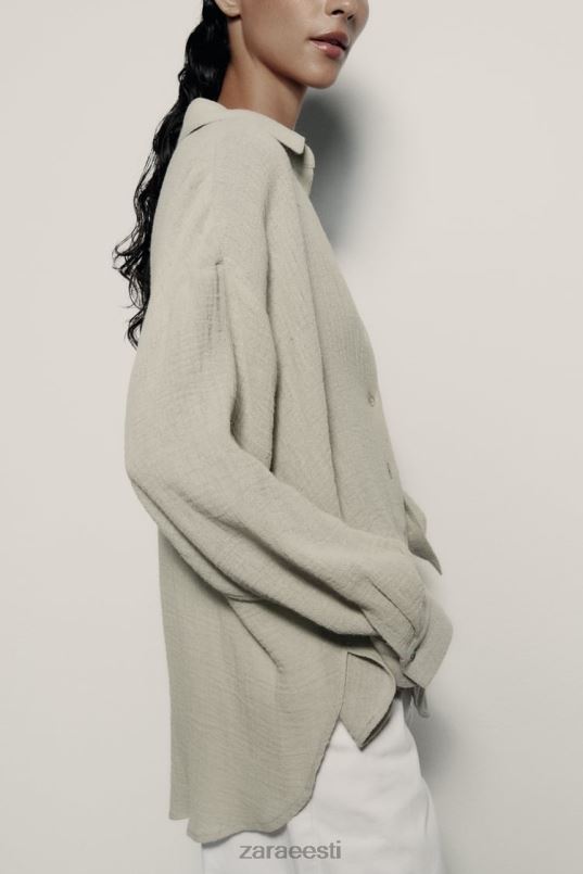 Zara ülisuur linane särk naised heleroheline Riietus 42F0H433