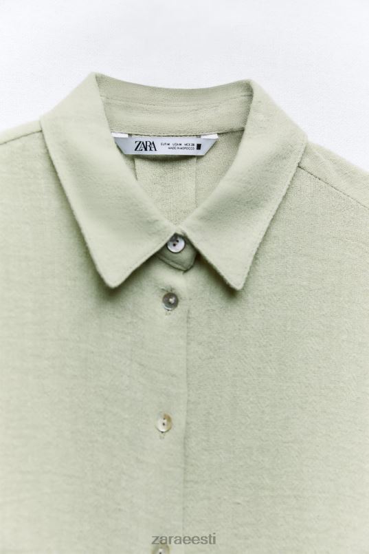 Zara ülisuur linane särk naised heleroheline Riietus 42F0H433