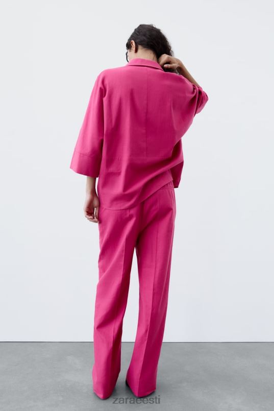 Zara ülisuur linasegu särk naised magenta Riietus 42F0H371