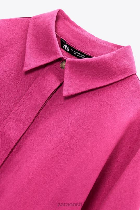 Zara ülisuur linasegu särk naised magenta Riietus 42F0H371