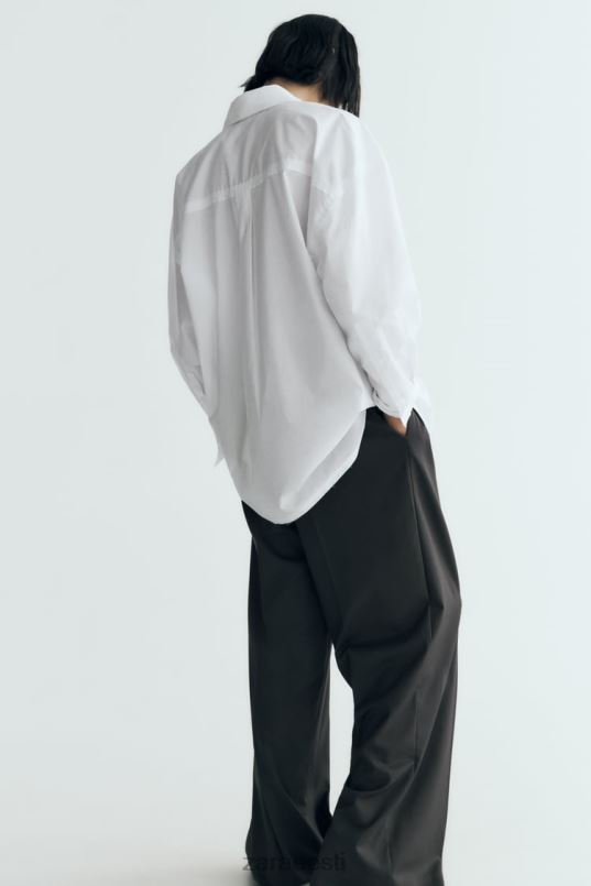 Zara ülisuur poplinsärk naised valge Riietus 42F0H292