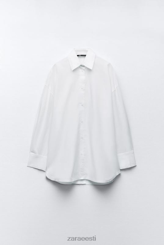 Zara ülisuur poplinsärk naised valge Riietus 42F0H292