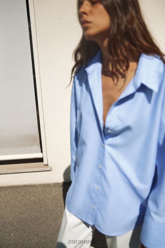 Zara oxfordi särk naised taevasinine Riietus 42F0H290