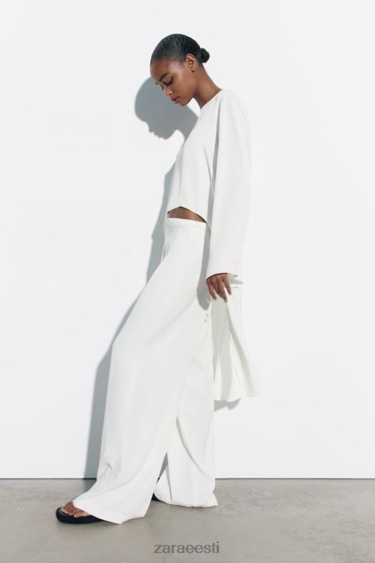 Zara pikk asümmeetriline pluus naised valge Riietus 42F0H335