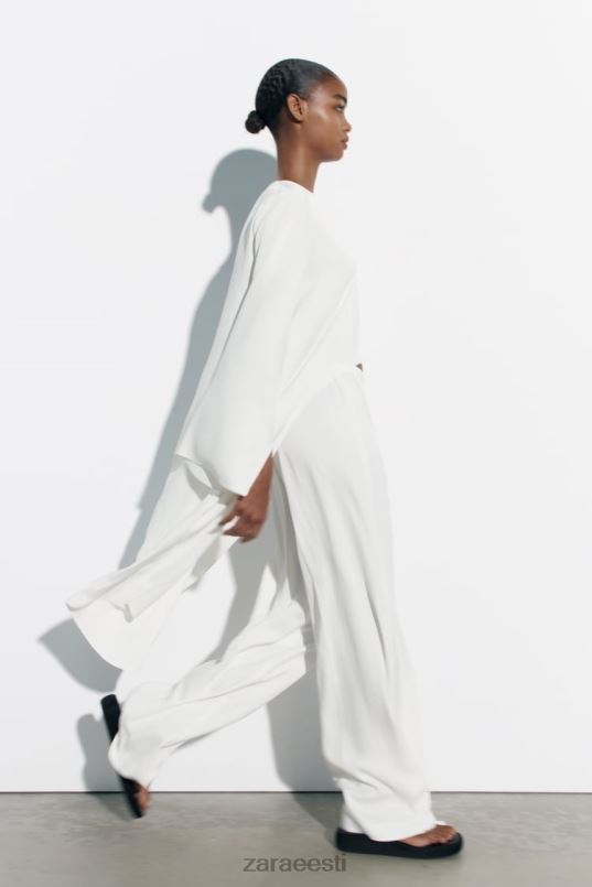 Zara pikk asümmeetriline pluus naised valge Riietus 42F0H335