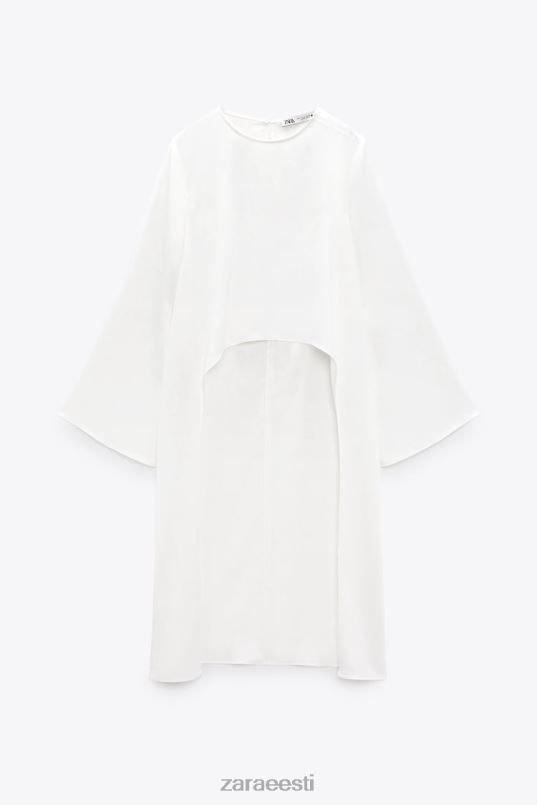 Zara pikk asümmeetriline pluus naised valge Riietus 42F0H335