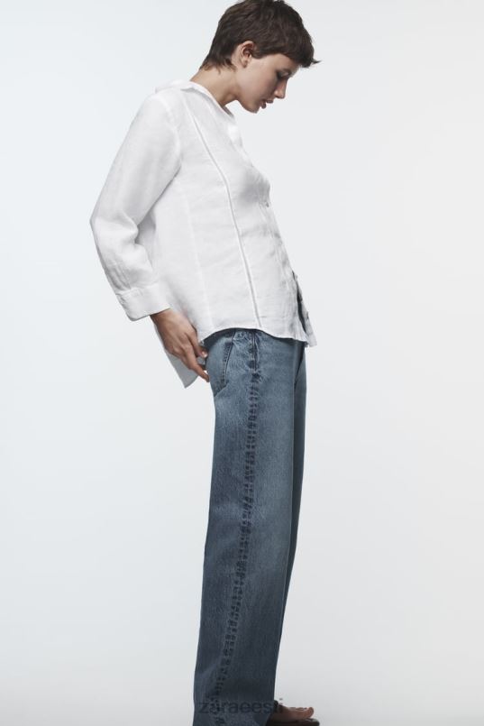 Zara pitsist linane särk naised valge Riietus 42F0H418