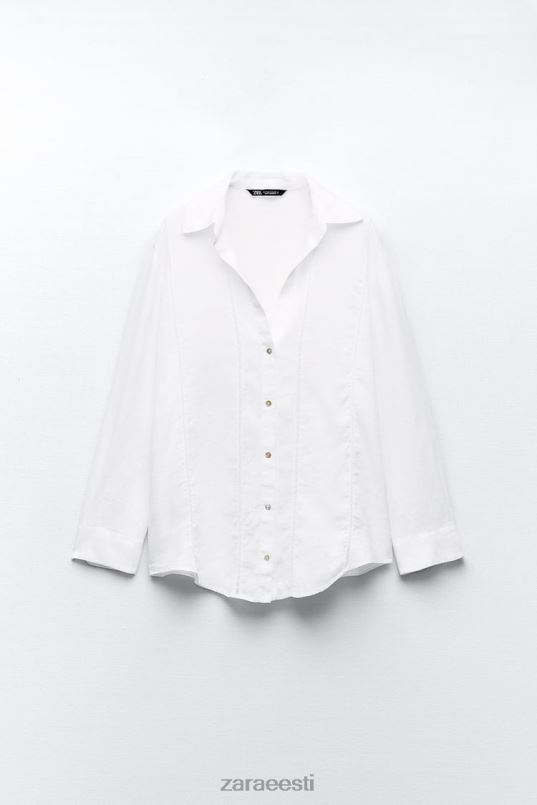 Zara pitsist linane särk naised valge Riietus 42F0H418