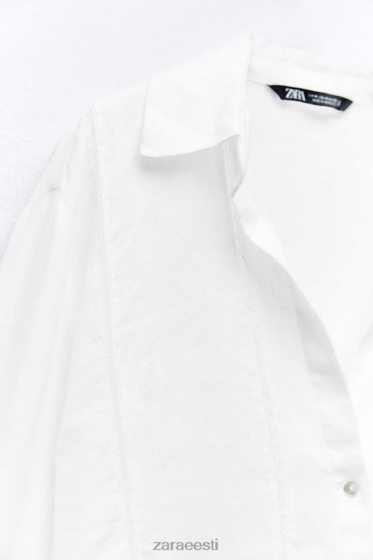 Zara pitsist linane särk naised valge Riietus 42F0H418
