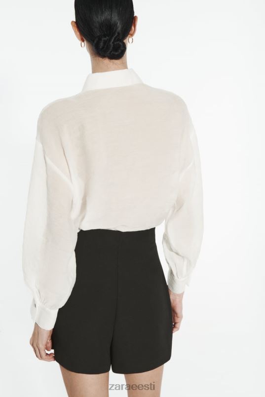 Zara poolläbipaistev juveelsärk naised ekru Riietus 42F0H348